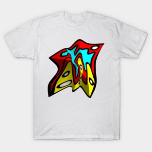 Distortion geometric art design T-Shirt